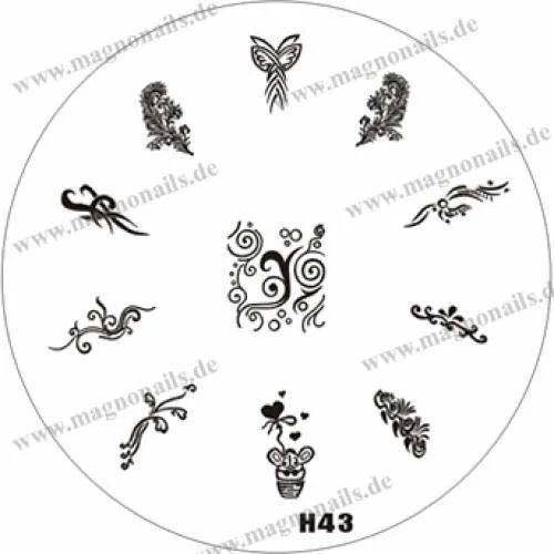 Nail Stamping Schablone H43