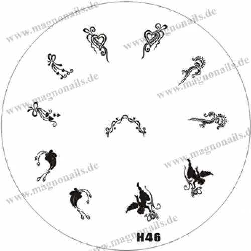 Nail Stamping Schablone H46