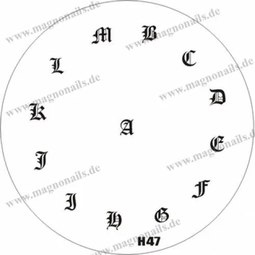 Nail Stamping Schablone H47