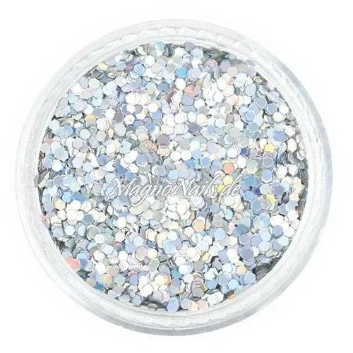 Nail Art Pailetten silber hologramm 1mm Nägel Nails Nailart Nageldesign Nagel GlitzerPailetten