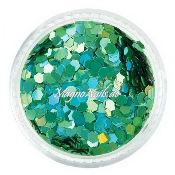 Nail Art Pailetten dunkelgrün hologramm 3mm Nägel Nails Nailart Nageldesign Nagel GlitzerPailetten