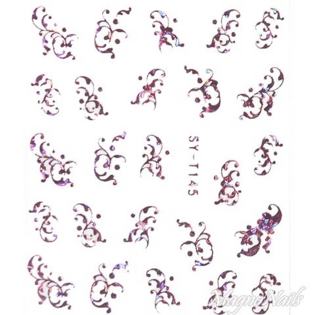 2D Nail Art One Stoke Sticker