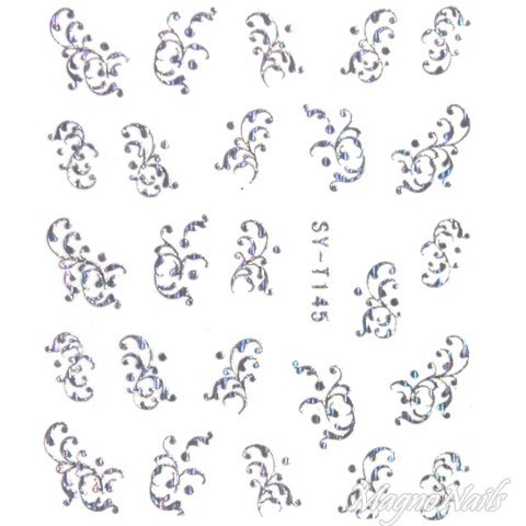 2D Nail Art One Stoke Sticker