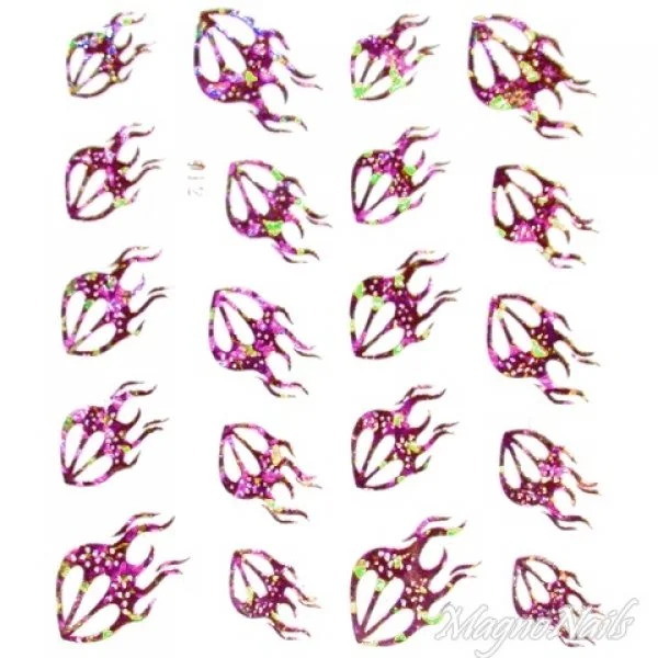 2D Nail Art One Stoke Sticker