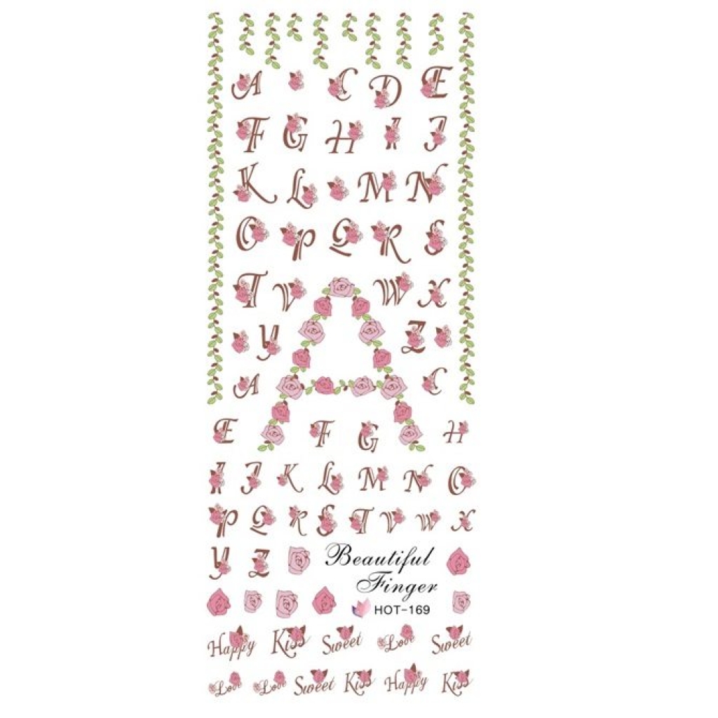 2D Nail Art One Stoke Sticker