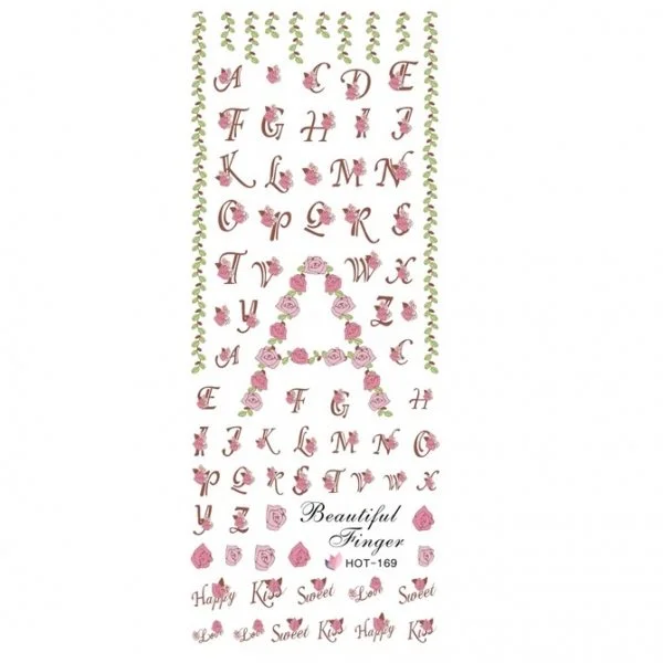 2D Nail Art One Stoke Sticker