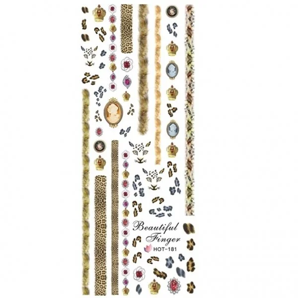 2D Nail Art One Stoke Sticker