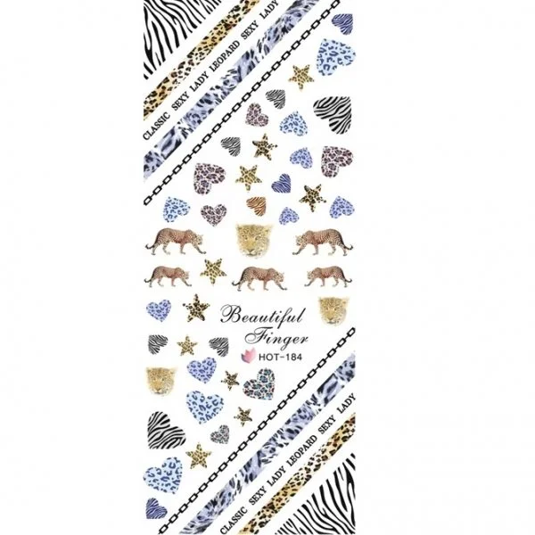 2D Nail Art One Stoke Sticker