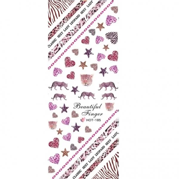 2D Nail Art One Stoke Sticker