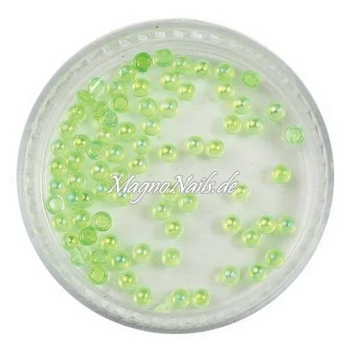 Nail Art Einlegemotive - Halbperlen apfelgrün AB Nägel Nails Nailart Nageldesign Nagel Glitzersteine