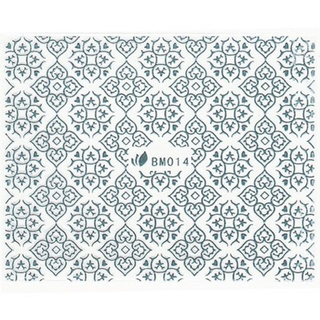 3D Metallic Sticker - silber Seblstklebende Aufkleber Nagelsticker Nagelaufkleber Ornamente