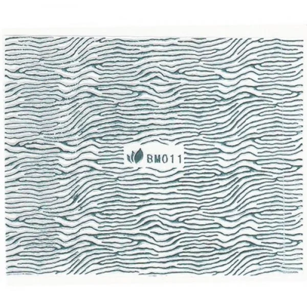 3D Metallic Sticker - silber Seblstklebende Aufkleber Nagelsticker Nagelaufkleber Tiger