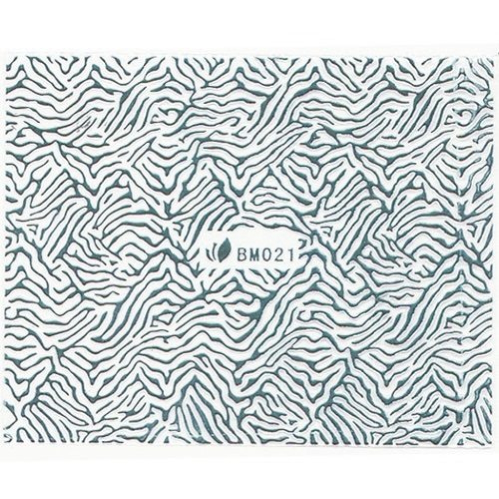 3D Metallic Sticker - silber Seblstklebende Aufkleber Nagelsticker Nagelaufkleber Tiger