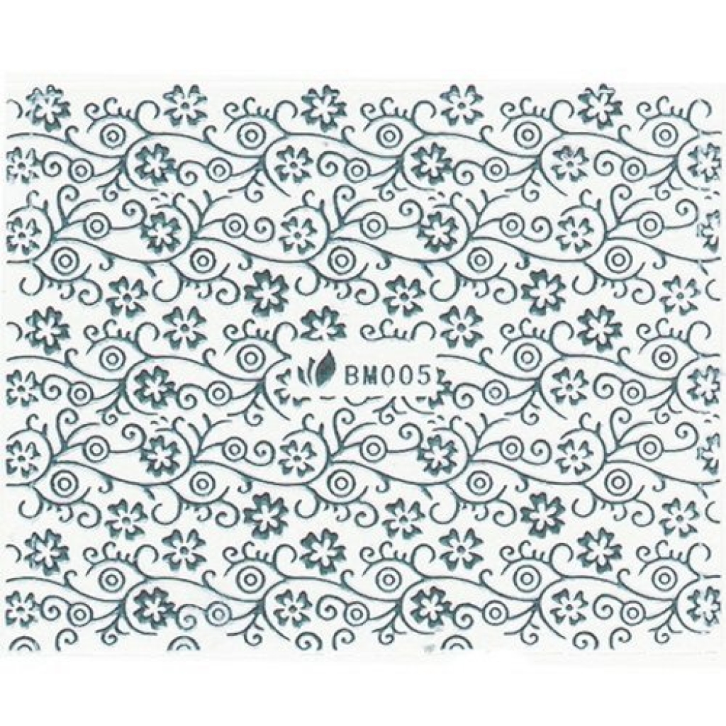 3D Metallic Sticker - silber Seblstklebende Aufkleber Nagelsticker Nagelaufkleber
