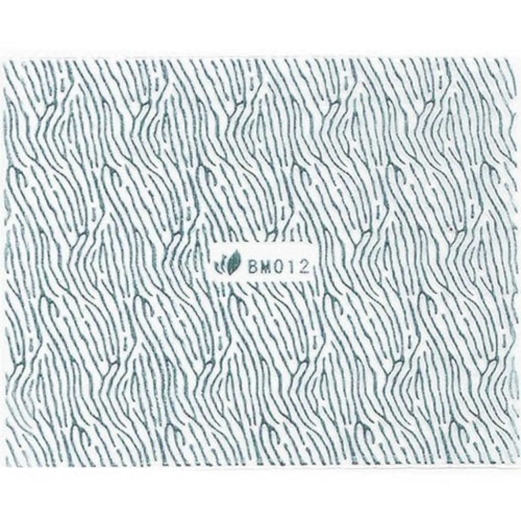 3D Metallic Sticker - silber Seblstklebende Aufkleber Nagelsticker Nagelaufkleber Tiger