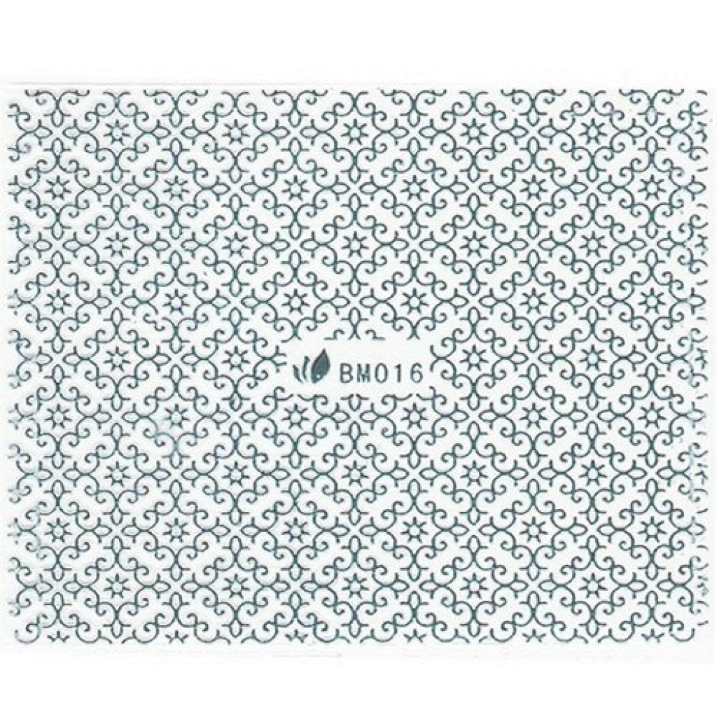 3D Metallic Sticker - silber Seblstklebende Aufkleber Nagelsticker Nagelaufkleber Ornamente