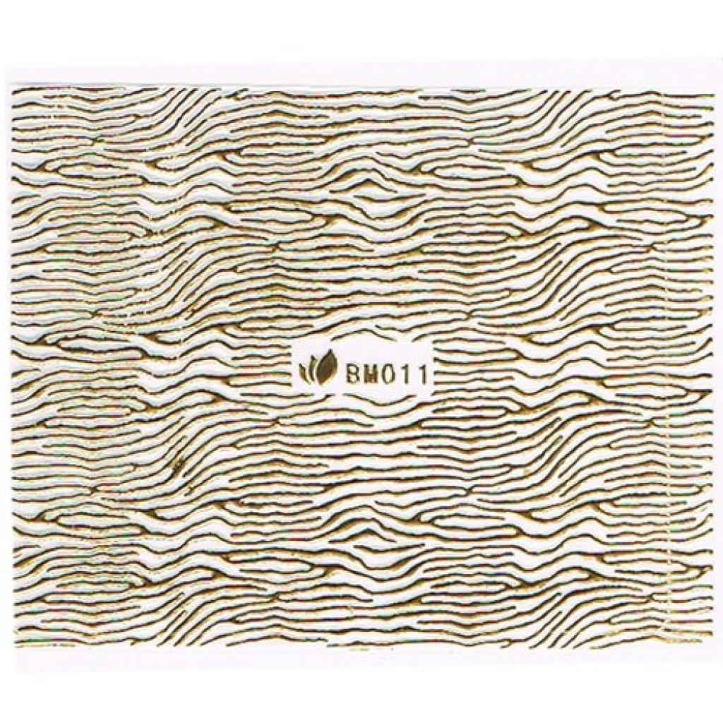 3D Metallic Sticker - gold Tiger