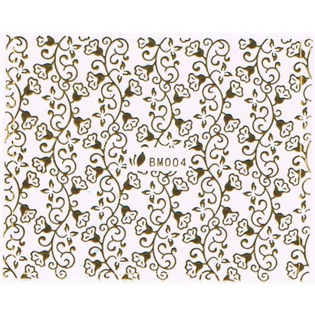 3D Metallic Sticker - gold Seblstklebende Aufkleber Nagelsticker Nagelaufkleber Ornamente