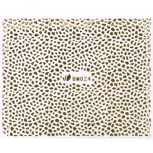 3D Metallic Sticker - gold Seblstklebende Aufkleber Nagelsticker Nagelaufkleber Leo