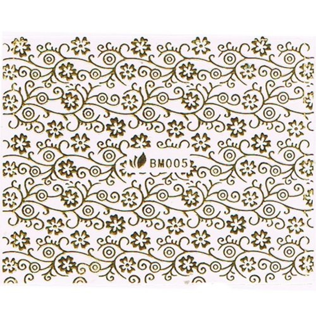 3D Metallic Sticker - gold Seblstklebende Aufkleber Nagelsticker Nagelaufkleber