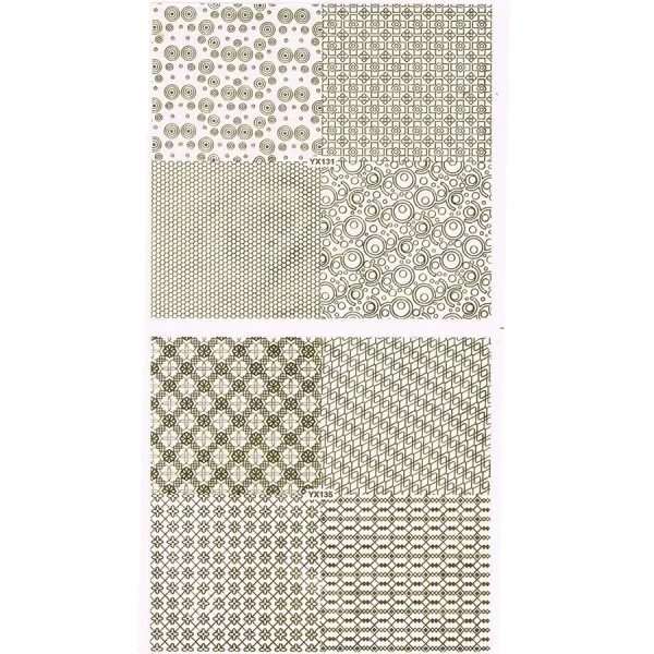 3D Full Cover Metallic Sticker Set - gold Selbstklebende Nagelaufkleber Nagelsticker