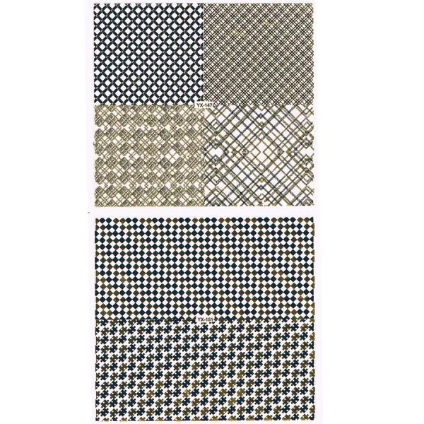 3D Full Cover Metallic Sticker Set - schwarz-gold Selbstklebende Nagelaufkleber Nagelsticker