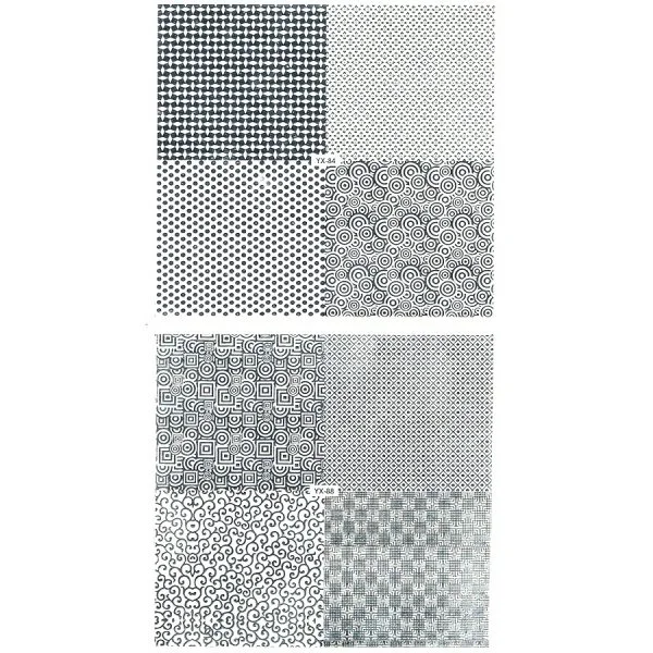 3D Full Cover Metallic Sticker Set - silber Selbstklebende Nagelaufkleber Nagelsticker