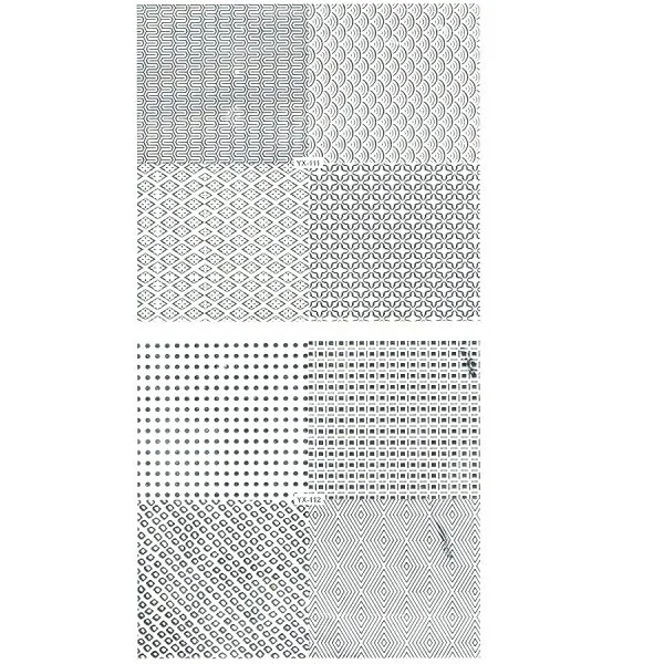 3D Full Cover Metallic Sticker Set - silber Selbstklebende Nagelaufkleber Nagelsticker