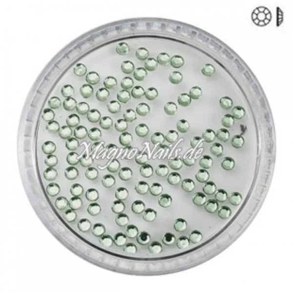 Ministrasssteine - rund hellgrün Nail Nagelstudio Nägel Nailart Nail art