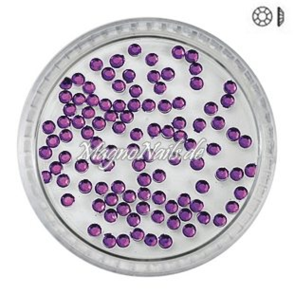 Ministrasssteine - rund violett Nail Nagelstudio Nägel Nailart Nail art