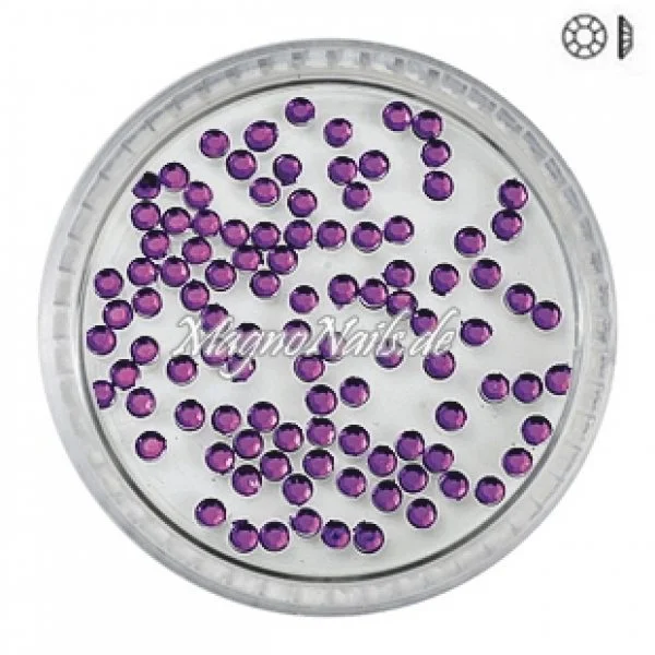 Ministrasssteine - rund violett Nail Nagelstudio Nägel Nailart Nail art