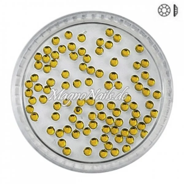 Ministrasssteine - rund gelb Nail Nagelstudio Nägel Nailart Nail art