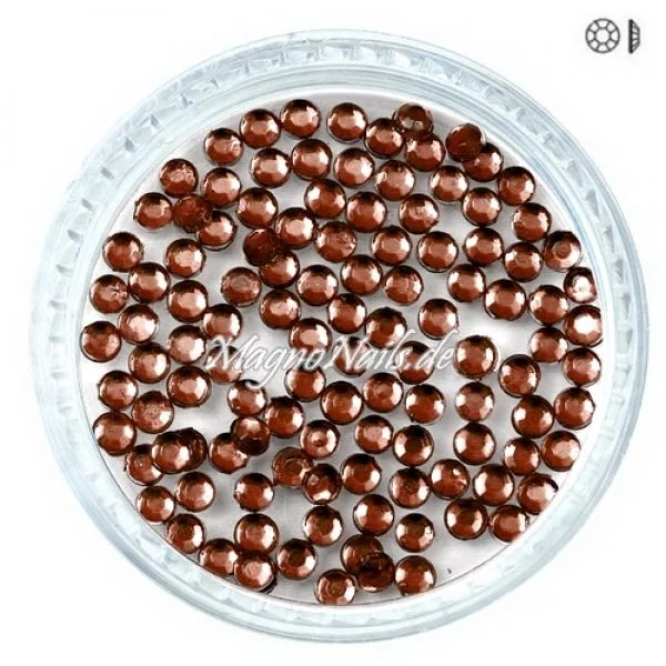 Ministrasssteine - rund dunkelbraun Nail Nagelstudio Nägel Nailart Nail art