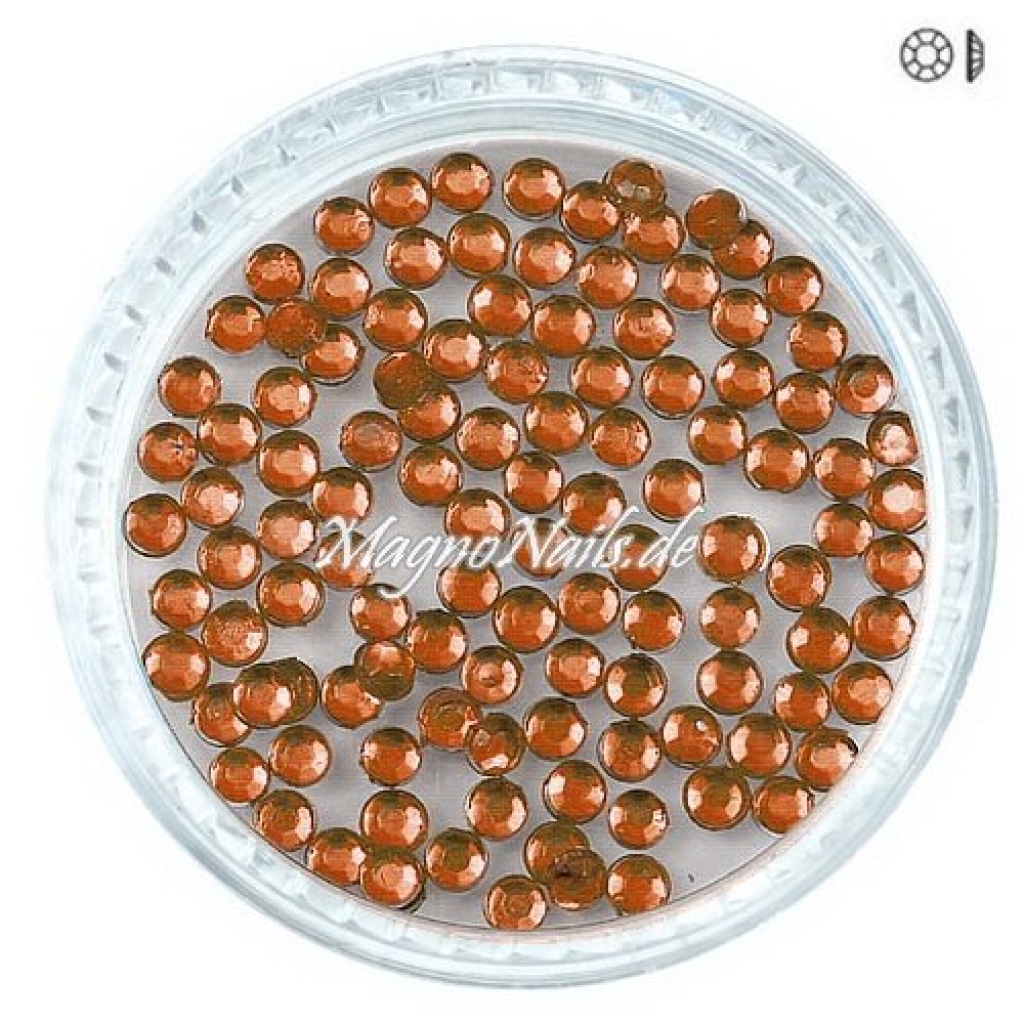 Ministrasssteine - rund rotbraun Nail Nagelstudio Nägel Nailart Nail art
