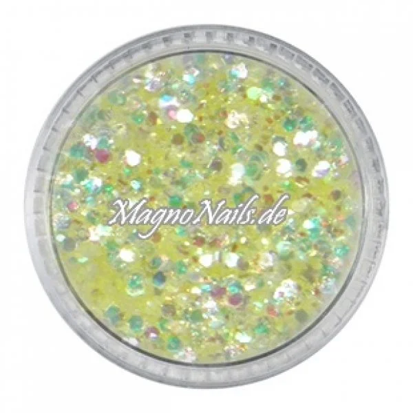 Nail Art Mix Glitterpuder - gelb Nägel Nails Nailart Nageldesign Nagel Glitzer Pailetten