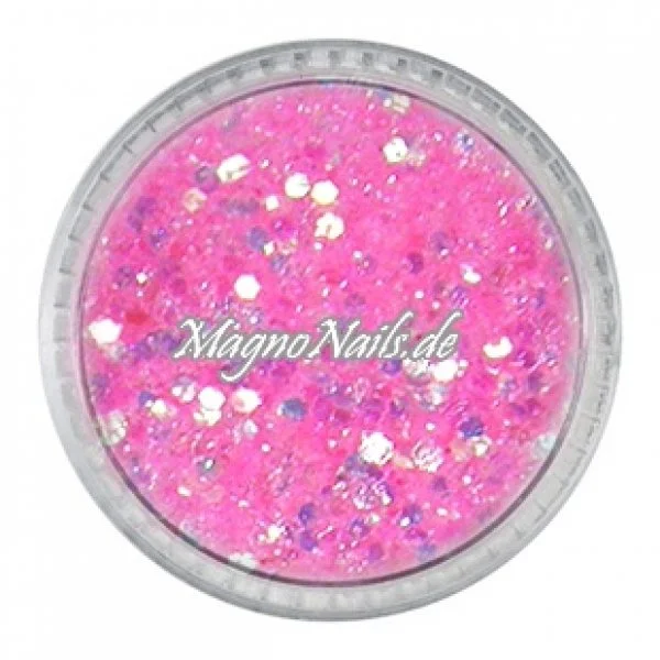 Nail Art Mix Glitterpuder - neonrosa Nägel Nails Nailart Nageldesign Nagel Glitzer Pailetten