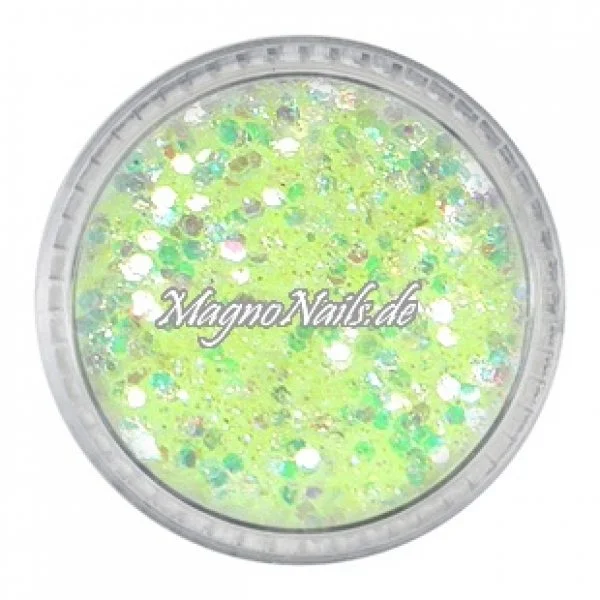Nail Art Mix Glitterpuder - zartgelb Nägel Nails Nailart Nageldesign Nagel Glitzer Pailetten