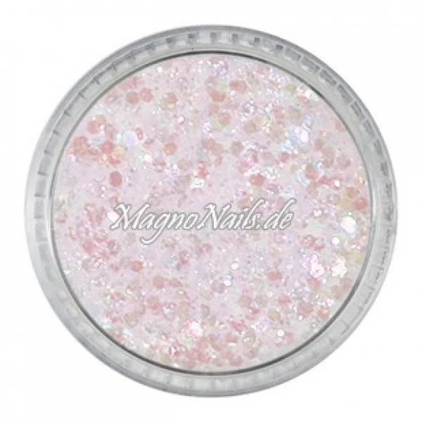 Nail Art Mix Glitterpuder weiß-rosa Nägel Nails Nailart Nageldesign Nagel Glitzer Pailetten