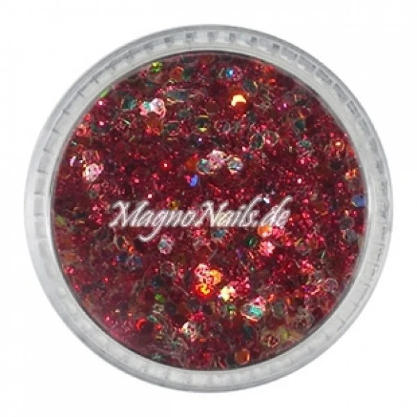 Nail Art Mix Glitterpuder weinrot metallic Nägel Nails Nailart Nageldesign Nagel Glitzer Pailetten
