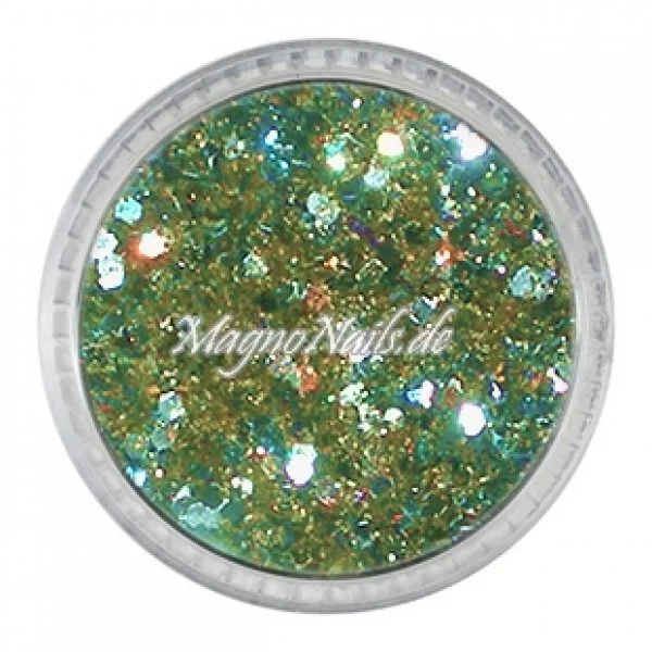 Nail Art Mix Glitterpuder apfelgrün metallic Nägel Nails Nailart Nageldesign Nagel Glitzer Pailetten
