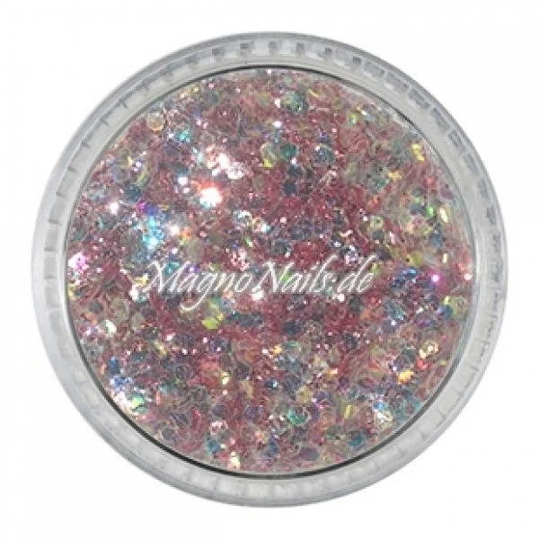 Nail Art Mix Glitterpuder altrosa metallic Nägel Nails Nailart Nageldesign Nagel Glitzer Pailetten