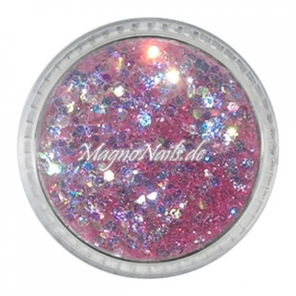 Nail Art Mix Glitterpuder rosa metallic Nägel Nails Nailart Nageldesign Nagel Glitzer Pailetten