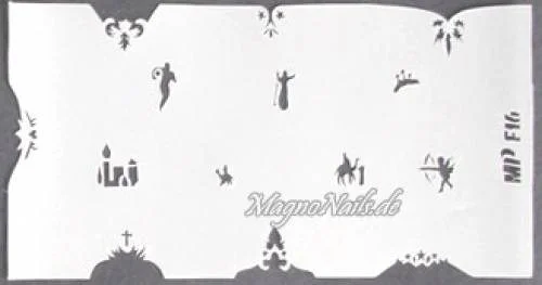 Nageldesign Nailart Nail Art Airbrush Schablone viele Designs