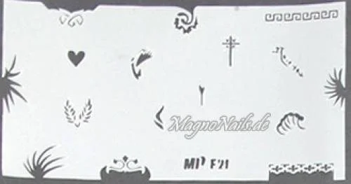 Nageldesign Nailart Nail Art Airbrush Schablone viele Designs