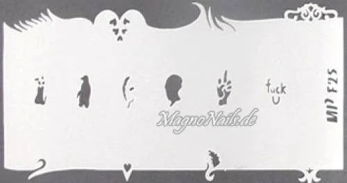 Nageldesign Nailart Nail Art Airbrush Schablone viele Designs