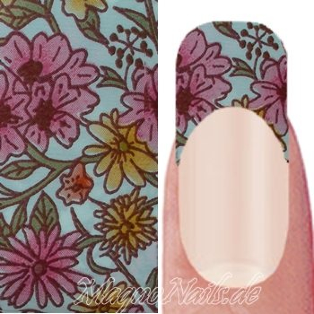 Nail Art Transfer Folie 0,45m - Nail Foil - Amber /Pink Floral Nailart Nails Nägel Schmuck TransferFolie Nagelfolie Nageldesign
