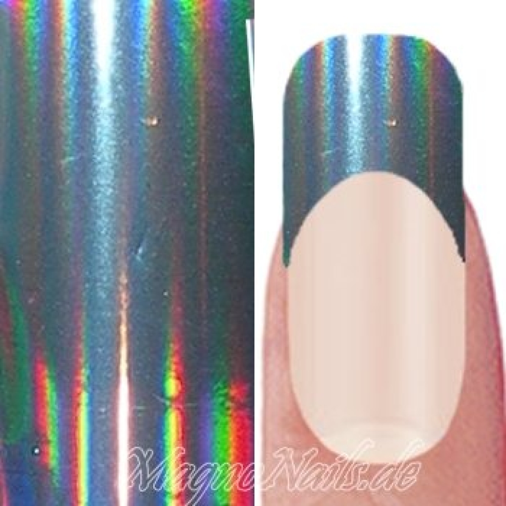 Nail Art Transfer Folie 1,5m - Nail Foil - Silver AB Nagelfolie Nageldesign Folie Tranferfolie Nailart