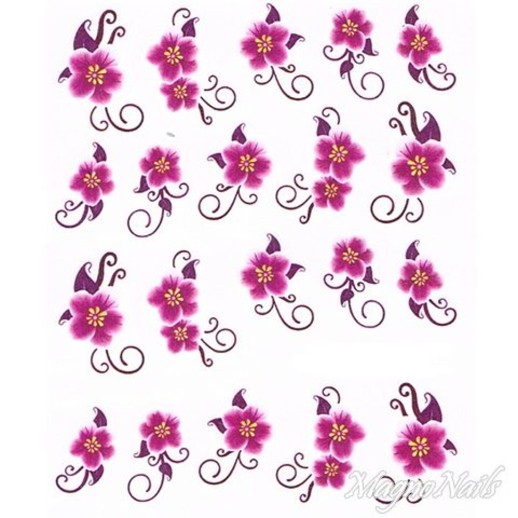 2D Nail Art One Stoke Sticker