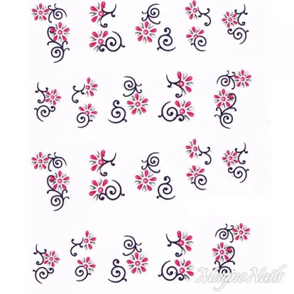 2D Nail Art One Stoke Sticker