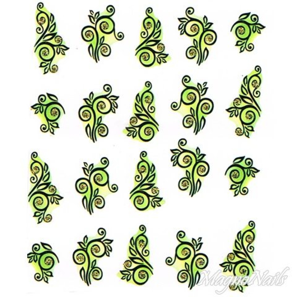 2D Nail Art One Stoke Sticker